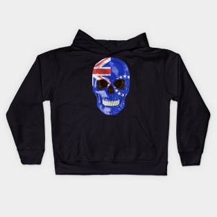 Cook Islands Flag Skull - Gift for Cook Islander With Roots From Cook Islands Kids Hoodie